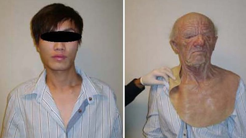 Canada - Man wore a realistic silicon head and neck mask that made him appear elderly