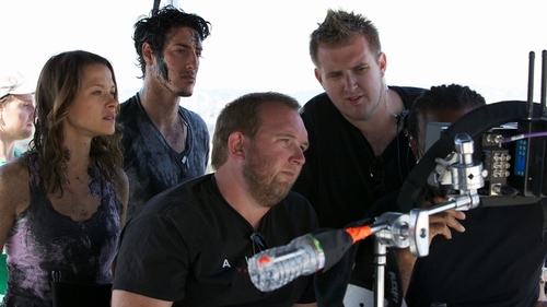 The Strauses on set