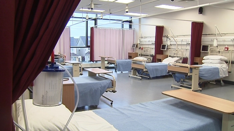 The number of empty hospital beds is dropping