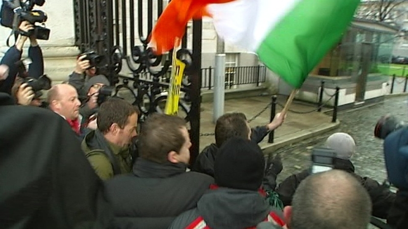 Protest - Mainly made up of Sinn Féin supporters