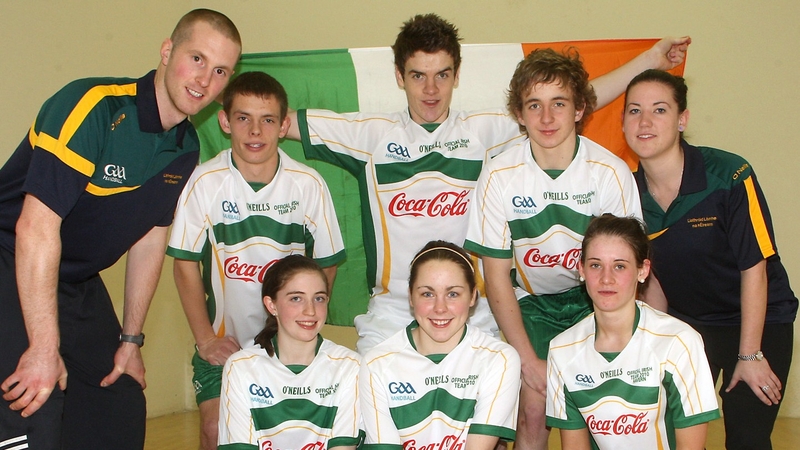 The Irish squad with team manager, Mayo's Joe McCann and assistant manager, Kerry's Ashley Prendiville