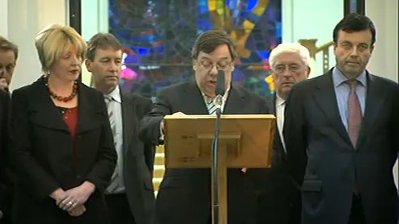 Taoiseach - Surrounded by ministers