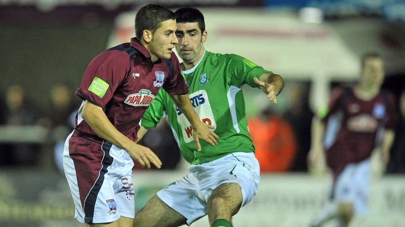 Galway United defender Seamus Conneely in action against Bray Wanderers in what could prove his final game for the Terryland Park club