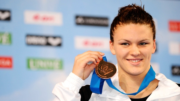 Grainne Murphy pictured with her second bronze medal of the week