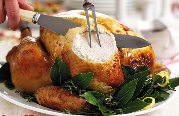 Free Range Turkey with smoked bacon and sage butte