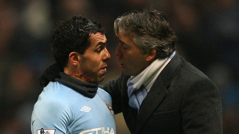 Roberto Mancini is unable to see any way back for Tevez at Man City