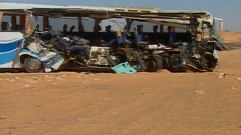 Egypt - Bus struck a truck 30km from Aswan