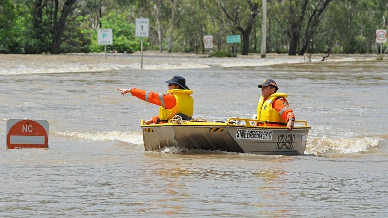 Australia - Town of Rockhampton submerged by flood waters