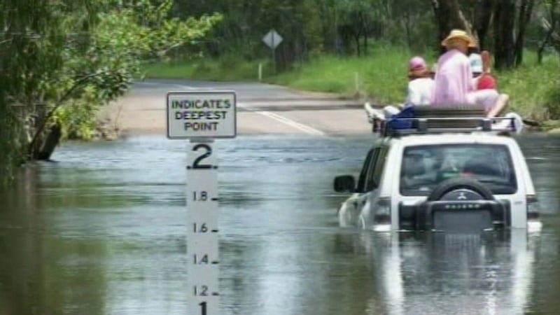 Kakadu National Park - Four climbed onto the roof of their vehicle awaiting rescue