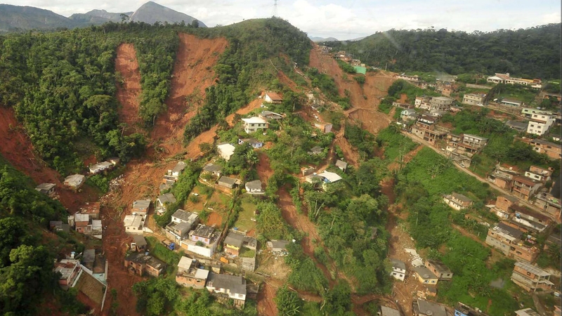 Brazil - Hillside collapsed in Teresopolis