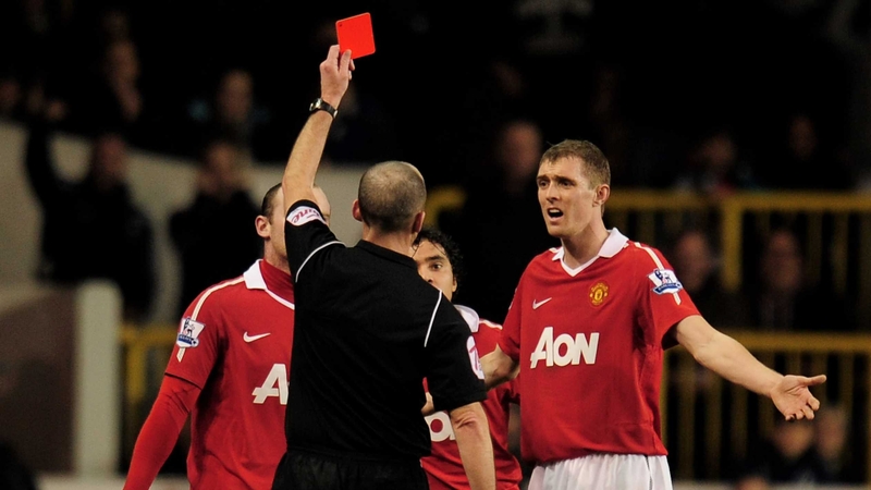 The Red Devils' Rafael saw red in the 73rd minute