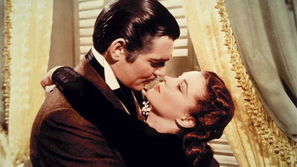 Vivien Leigh and Clark Gable in Gone With the Wind (1939). The score, composed by Max Steiner, was nominated for an Academy Award.