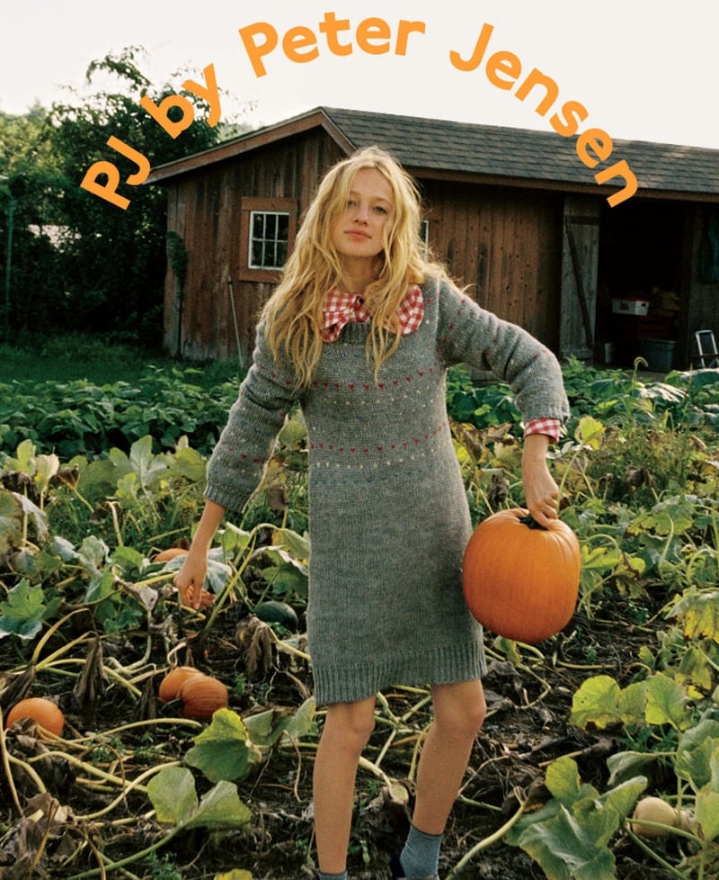 Grey knit sweater dress