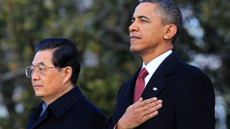 Presidents Obama and Hu - Attended white House welcoming ceremony