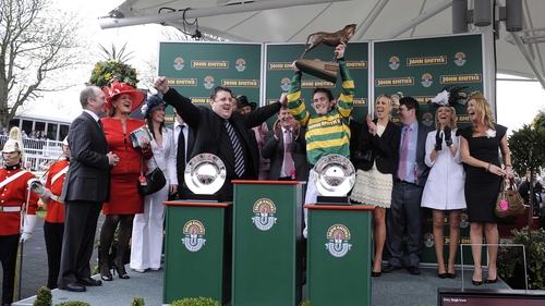 Connections of Don't Push It celebrate their National triumph