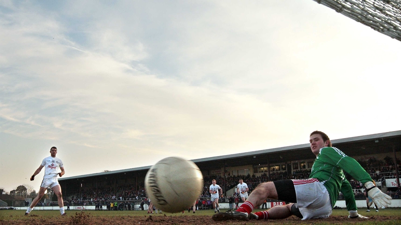 Ronan Sweeney slots home a penalty that gave Kildare the momentum for victory