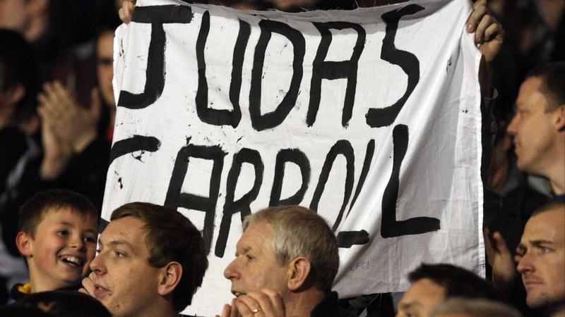 Newcastle fans are still unhappy about the Andy Carroll transfer