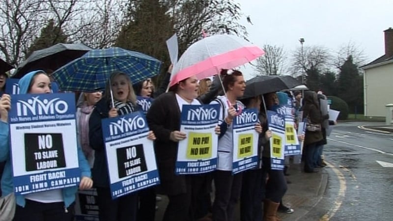 Nurses - Protested over the plan on Wednesday afternoon