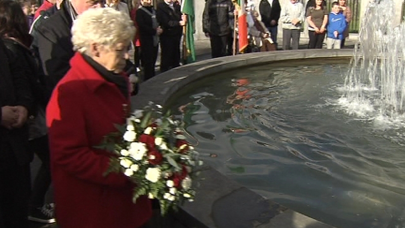 Dublin - Relatives laid flowers at the Stardust Memorial Park