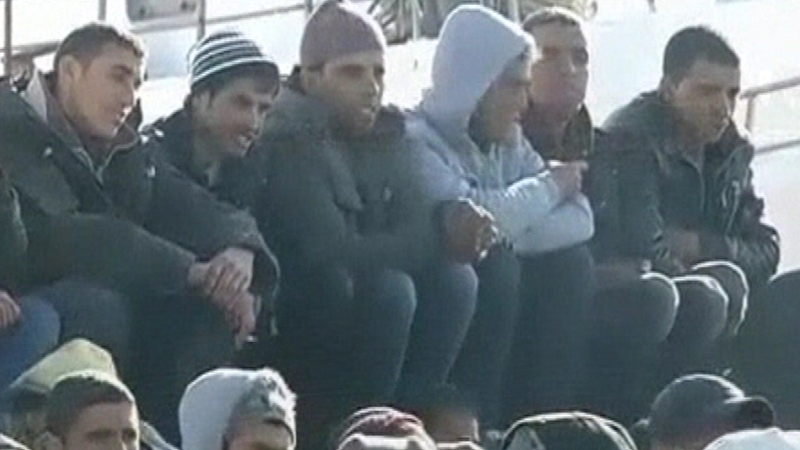 Italy - Thousands of refugees have arrived on Lampedusa