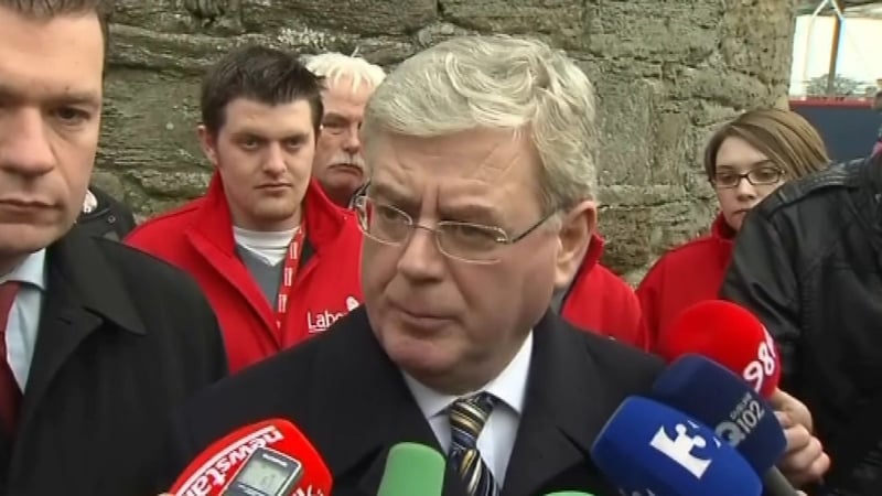 Eamon Gilmore - Denies his party is panicking about Fine Gael support
