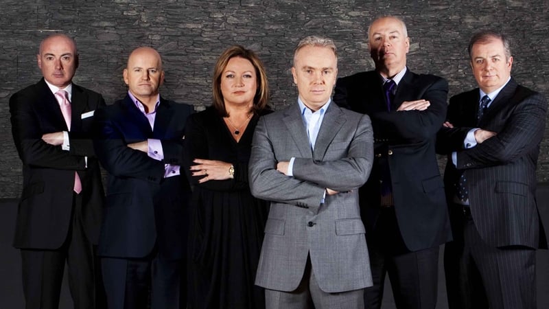 Niall O'Farrell (far left) in RTE's Dragon's Den
