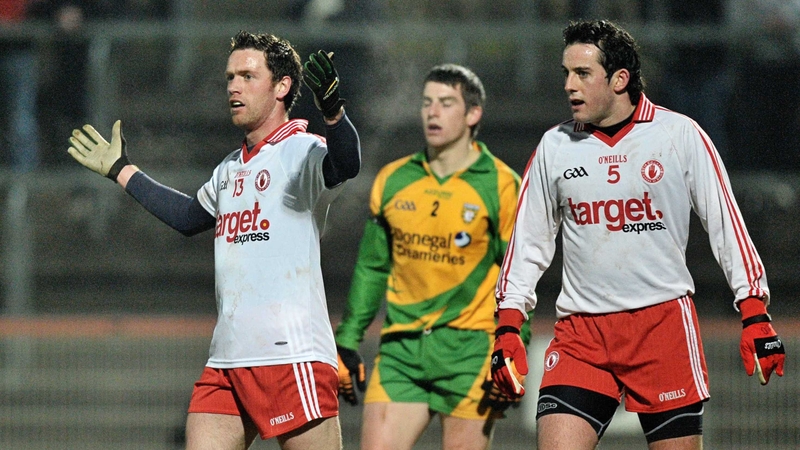 Tyrone's Martin Penrose had a goal disallowed in the first half