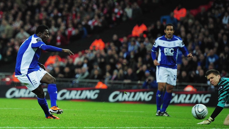 Obafemi Martins profited to give Birmingham City a second major trophy win in their history