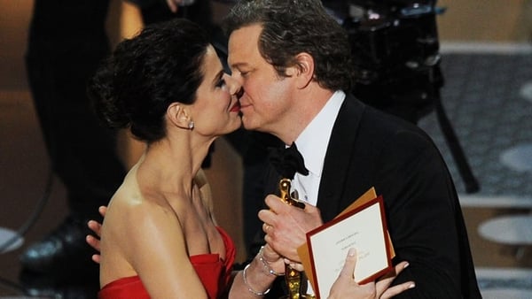Bullock, Firth - Sandra presented the Best Actor award to Colin