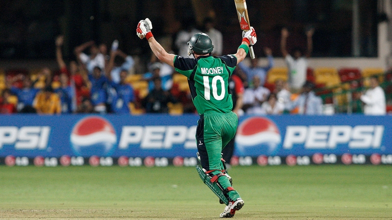 John Mooney celebrates after hitting the winning runs