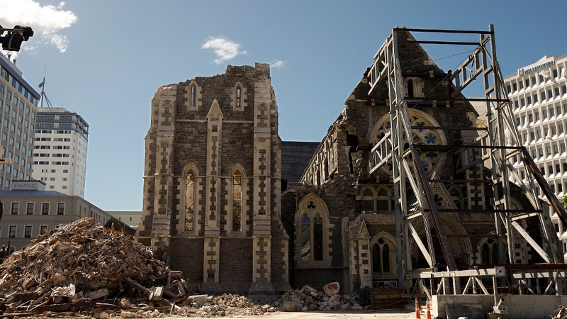 Christchurch - Cathedral was extensively damaged in last month's earthquake