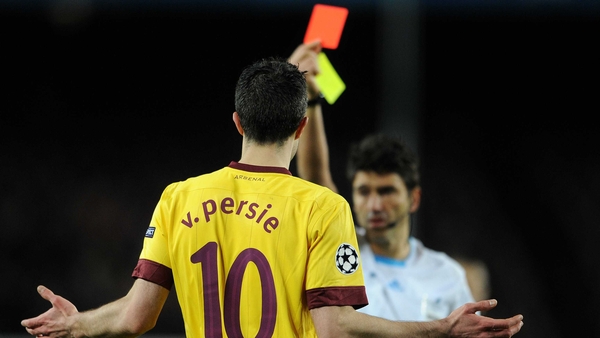 Robin Van Persie's second yellow card changed the complexion of the match