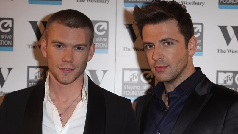 Mark Feehily with fiance Kevin McDaid