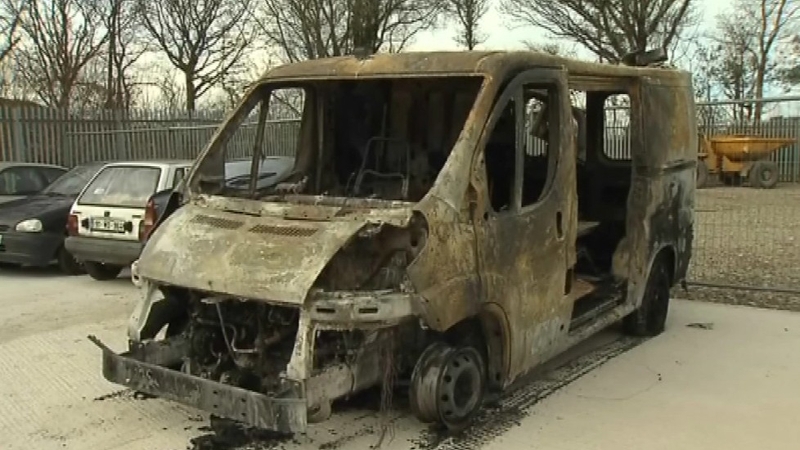 John McDonald was in the back of the van when it was set on fire