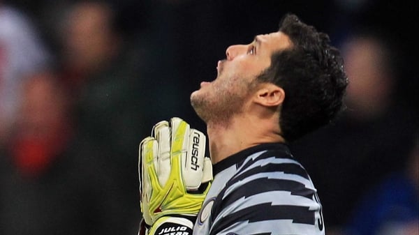 Inter Milan goalkeeper Julio Cesar during the epic encounter