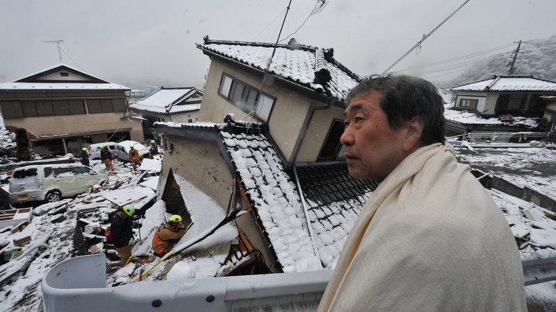 Homes destroyed in massive tsunami