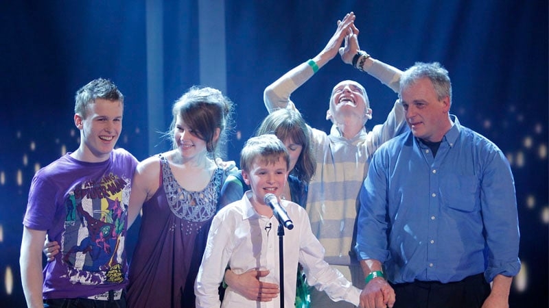 Daniel celebrates with his family
