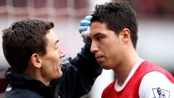 Samir Nasri suffered a nasty head injury on another disappointing day for the Gunners