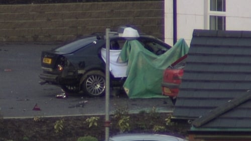 Omagh - Policeman's car destroyed