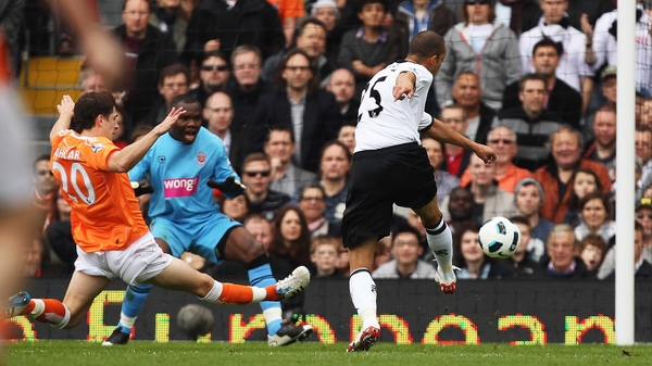 Bobby Zamora opens the scoring for Fulham
