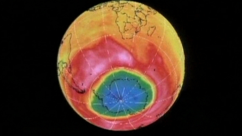 Antarctic ozone hole was first discovered in the 1950s