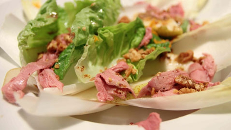 Warm Duck Salad with Orange, Pear & Walnut Vinaigrette: Marty Morrissey