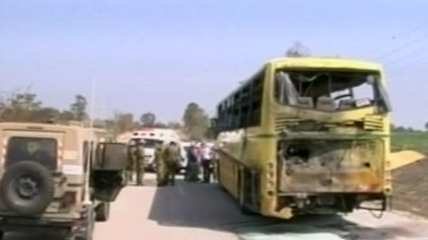 Israel - School bus struck by missile