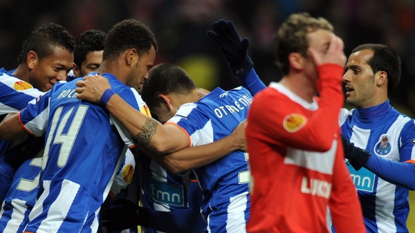Knocked out - Aiden McGeady's Spartak Moscow crashed out of the Europa League losing 10-3 on aggregate to Porto