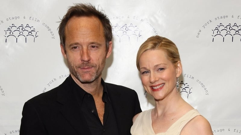 Big C star Laura Linney with fellow cast member John Benjamin Hickey