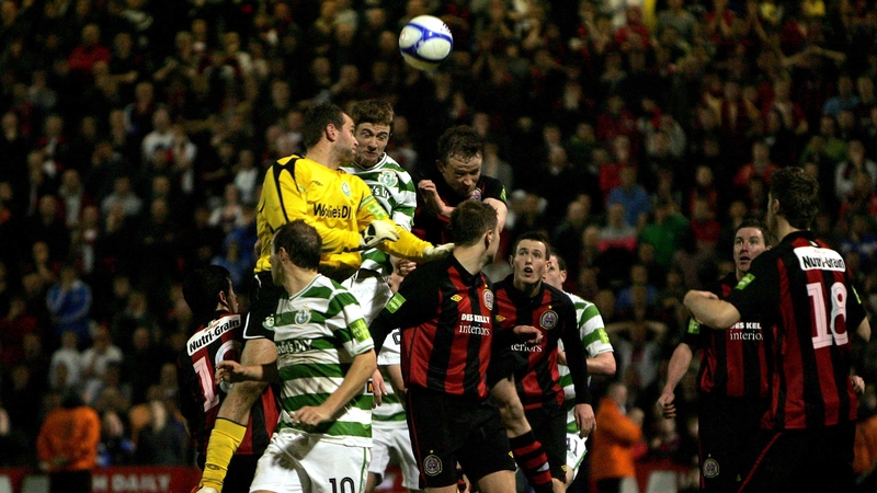 Ronan Finn - heads home Shamrock Rovers' injury-time equaliser at Dalymount Park