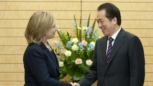 Japan - Hillary Clinton meets Prime Minister Naoto Kan