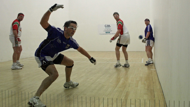 Paul Brady - In action in last year's All-Ireland 40x20 Senior Doubles Championship final