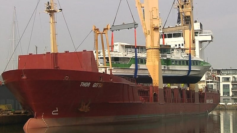Galway - First ferry was loaded this morning