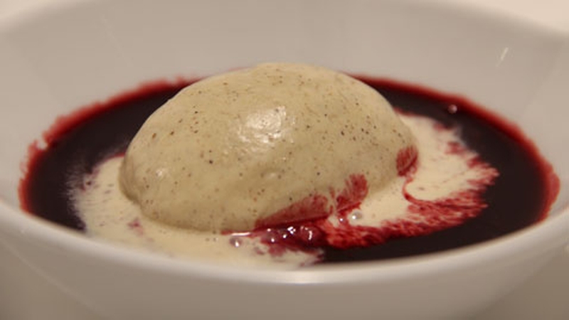 Blackberry Soup with Liquorice Ice Cream Nora Casey